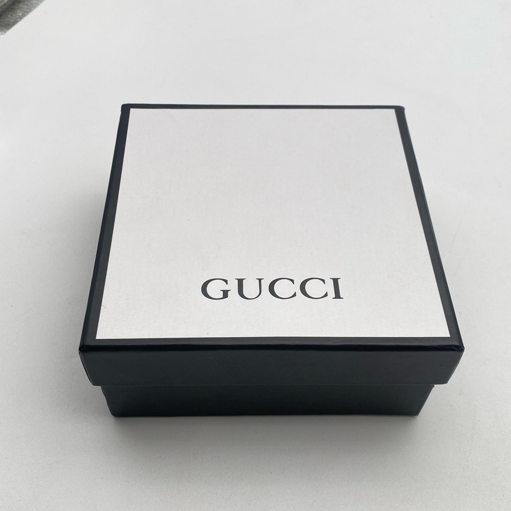 Gucci Black Leather Rhinestone Crystal GG Marmont Buckle Belt 110 XL W/ Box - Picture 14 of 14